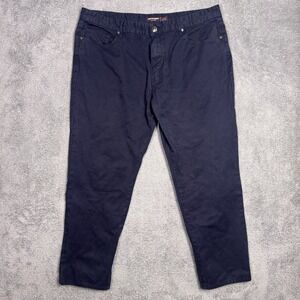 Johnston & Murphy Pants Men's 40x30 Trouser Chino Brushed Canvas Twill Navy